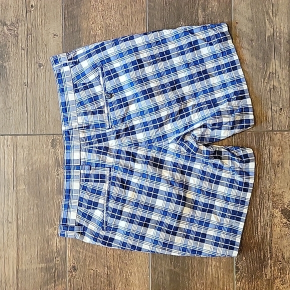 2/$15 Mens Blue Plaid Chinos - Picture 4 of 4